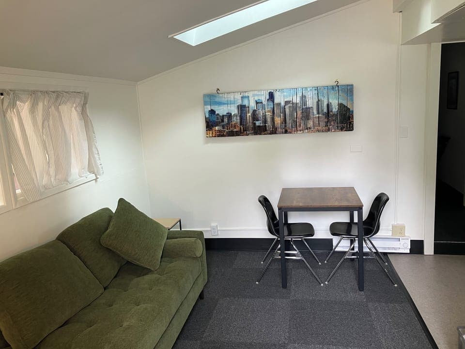 Living room with skylight