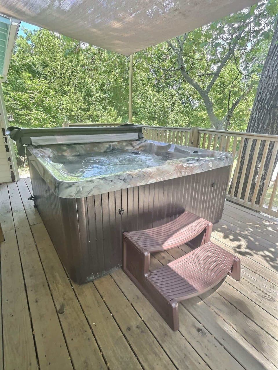 Hot Tub on front unit patio