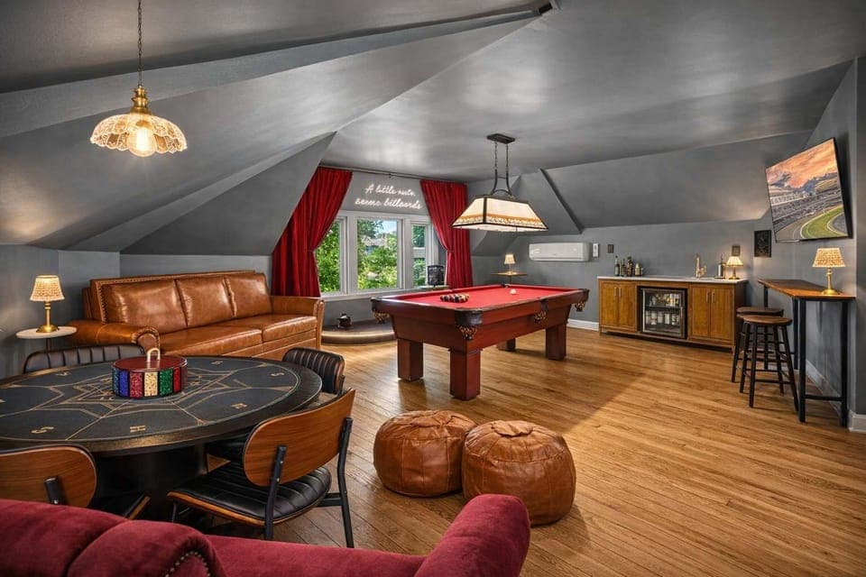 Game Room: Game On! Unwind with Friends in the Ultimate Entertainment Lounge—Fun Starts Here!