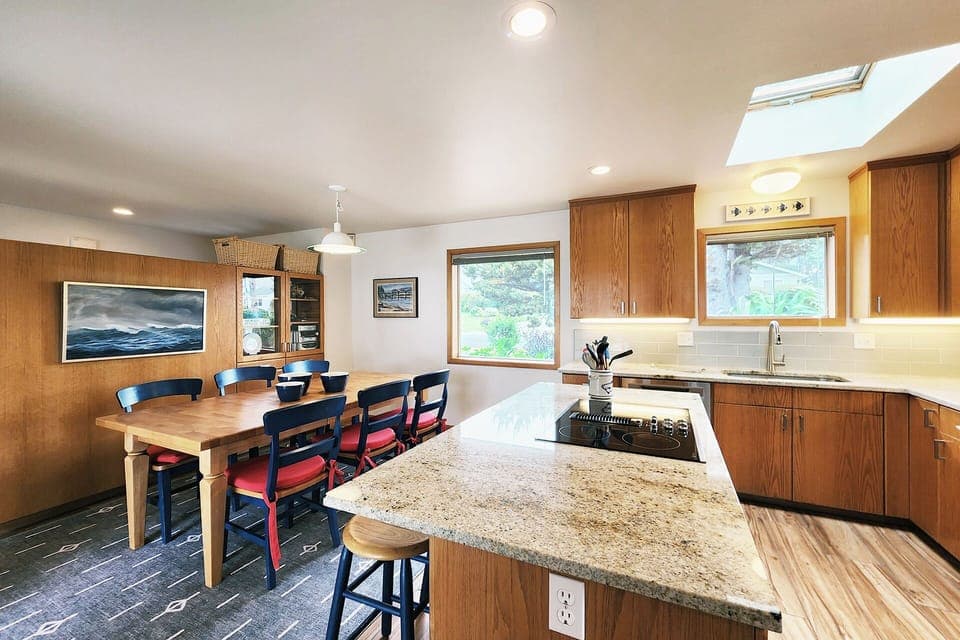 Spacious kitchen with a lot of prep space!