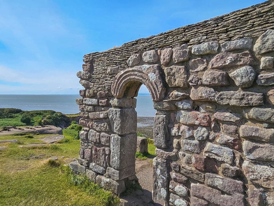 Ruins of St Patrick&rsquo;s chapel where you can find spectacular views of Morecambe Bay to the hills of Cumbria | Ocean Breeze, Heysham near Morecambe