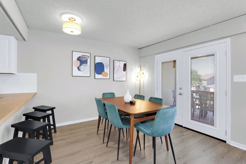 Access to the back deck from the dining room