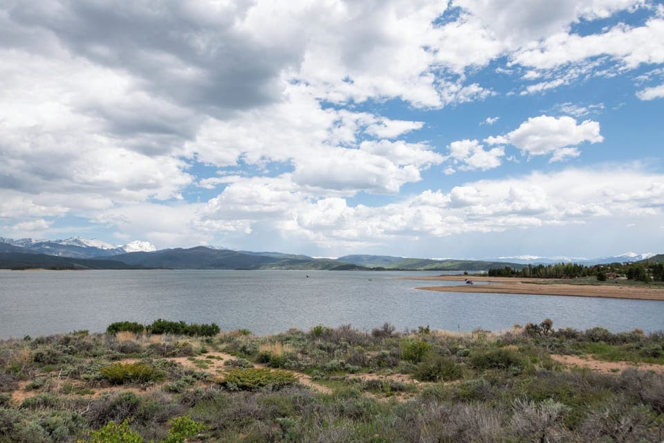 Peacefully nestled just steps from the lake, offering stunning water views

