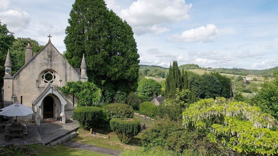 The Old Chapel rests above the Slad Valley with stunning views