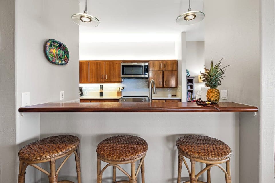 Fully Equipped Kitchen with Bar Seating Perfect for Entertaining