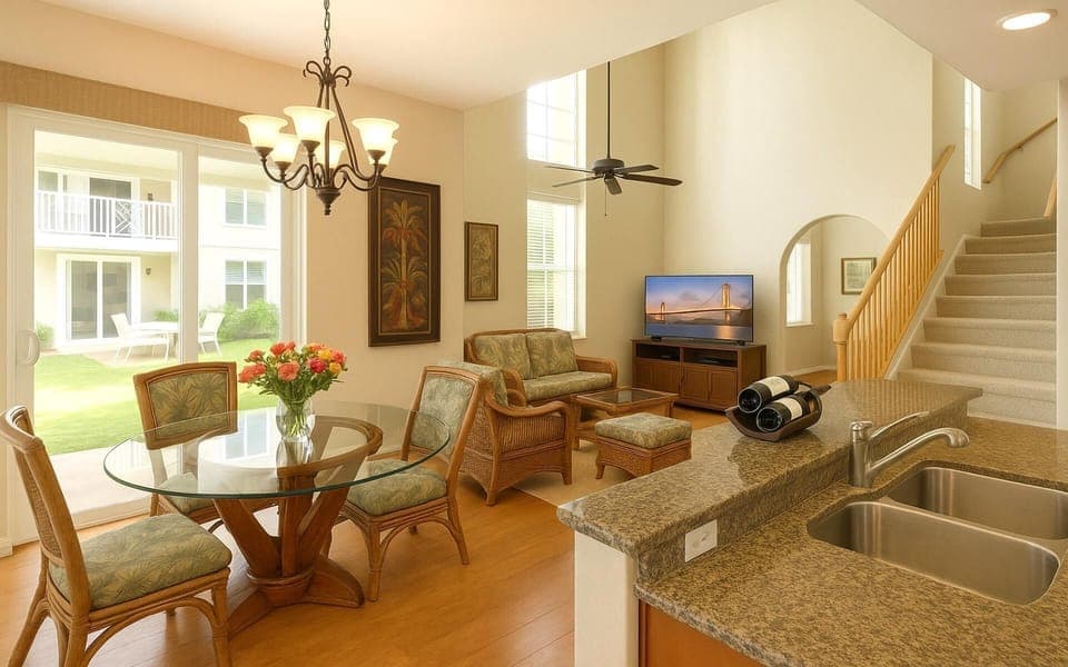 Elegant living room with serene views, plush seating, and natural light throughout WCV-306
