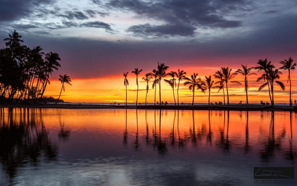 The sunsets here paint the sky with brilliant hues, reflecting off the tranquil water features. Every evening at Waikoloa is a postcard-perfect moment.