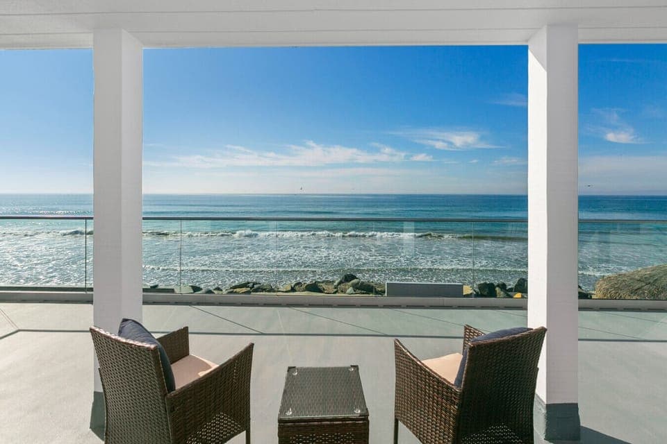 Ocean and beachfront views
