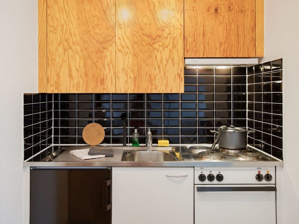 Kitchen, Countertop, Kitchen Appliance, Major Appliance, Interior Design, Flooring, Kitchen Sink, Plumbing Fixture, Sink, Cabinetry