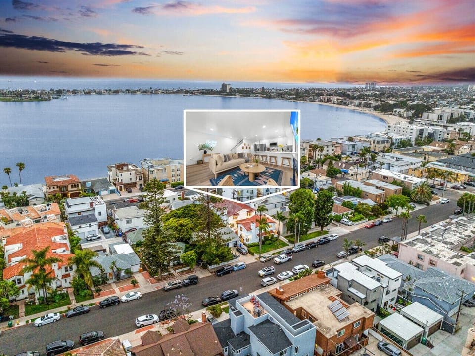 Wake up to breathtaking bay views just steps from the sand! This stylish retreat blends coastal charm with modern comfort, perfectly positioned near Mission Bay’s best paddle spots, cafes, and bike paths for the ultimate SoCal getaway.