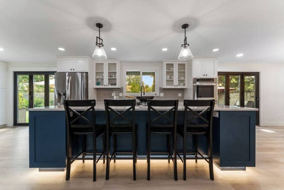 Open living and kitchen for great entertaining 
