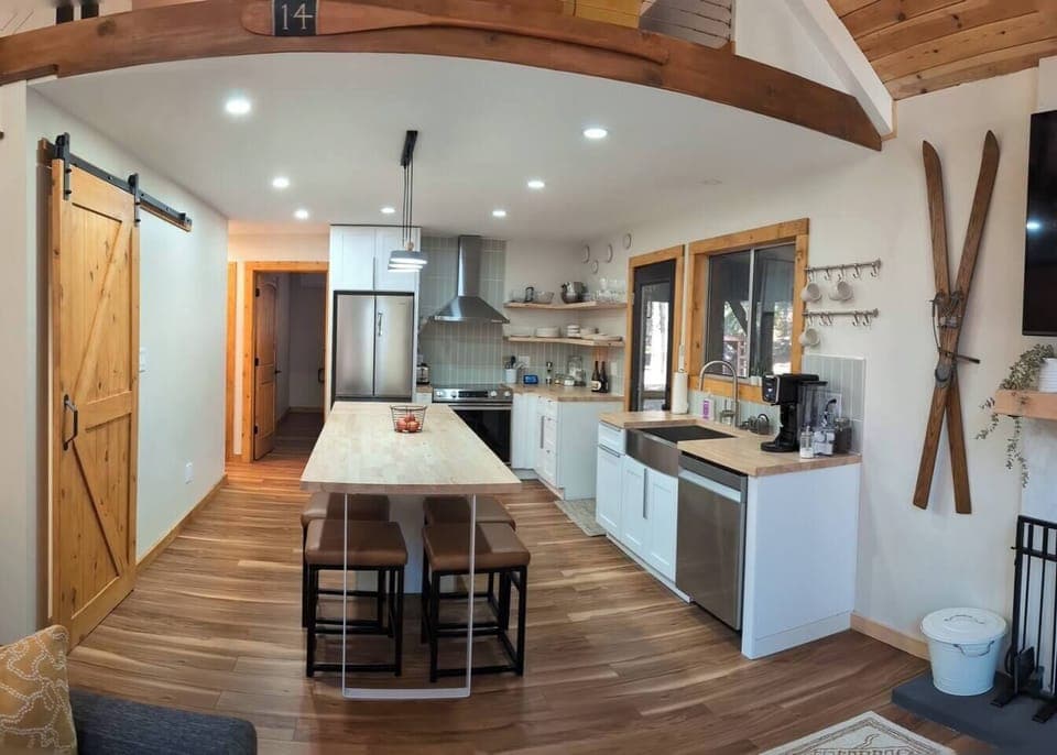 Fully stocked modern kitchen