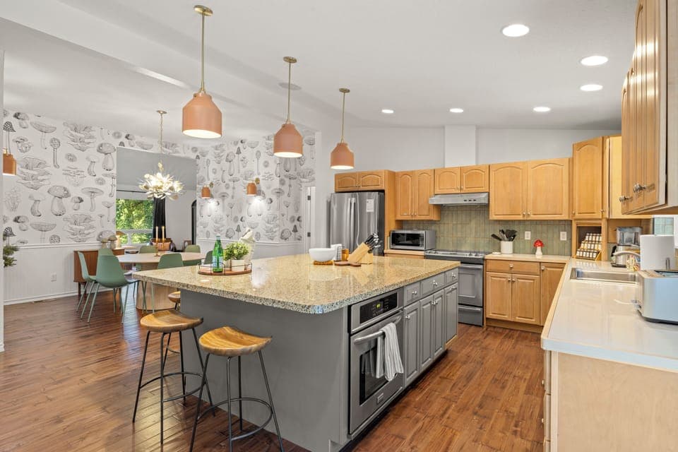 "We loved preparing meals in the kitchen." Cole