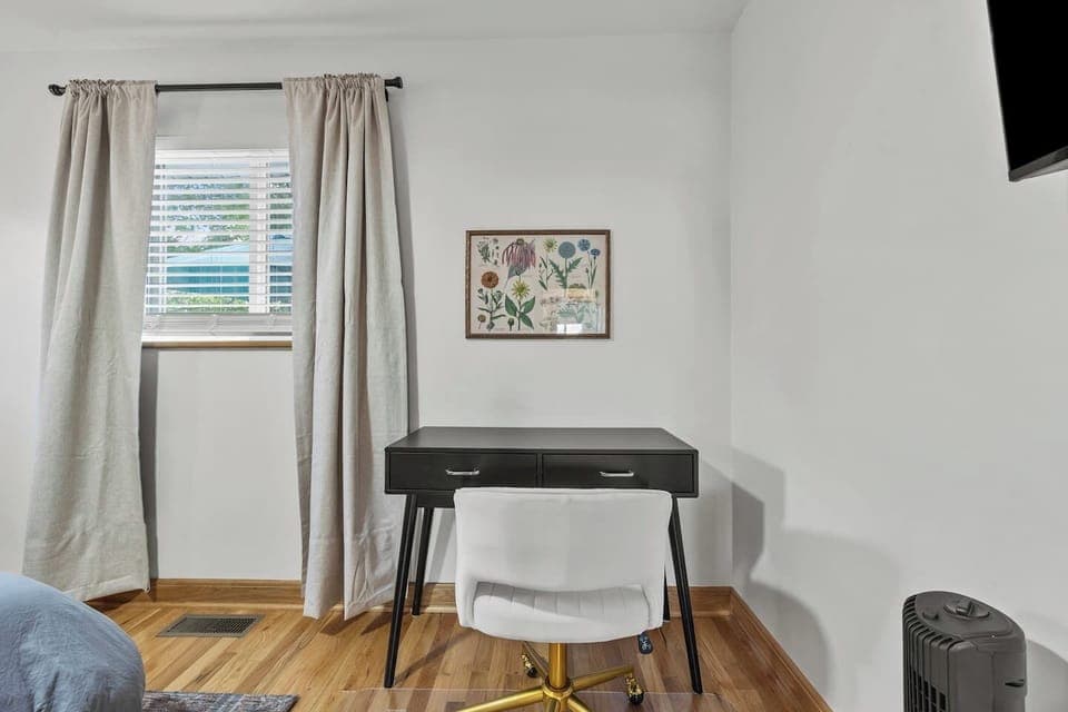 Small desk area for getting work done