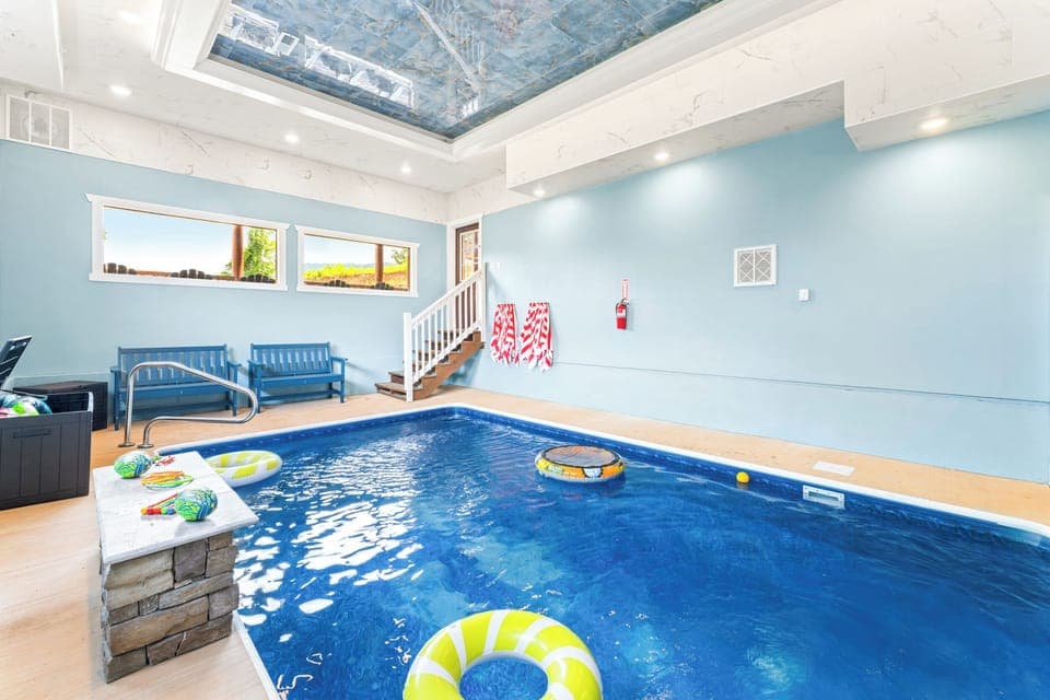 Heated indoor pool, perfect for swimming no matter the season.