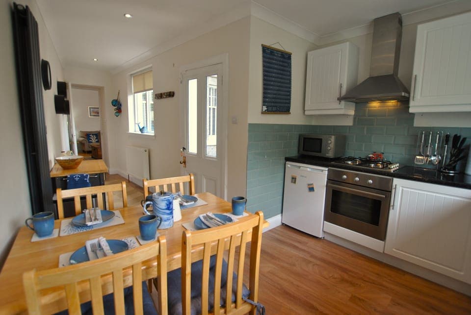 The dining kitchen is well-equipped

