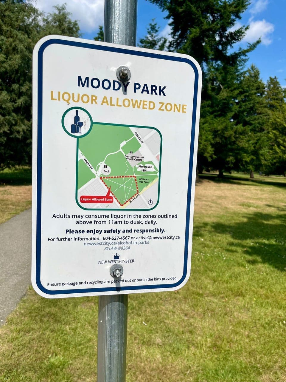 Liquor allowed in the park, bring your favorite drink and enjoy responsibly.