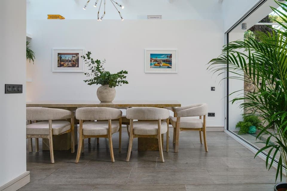 Intimate dining area.