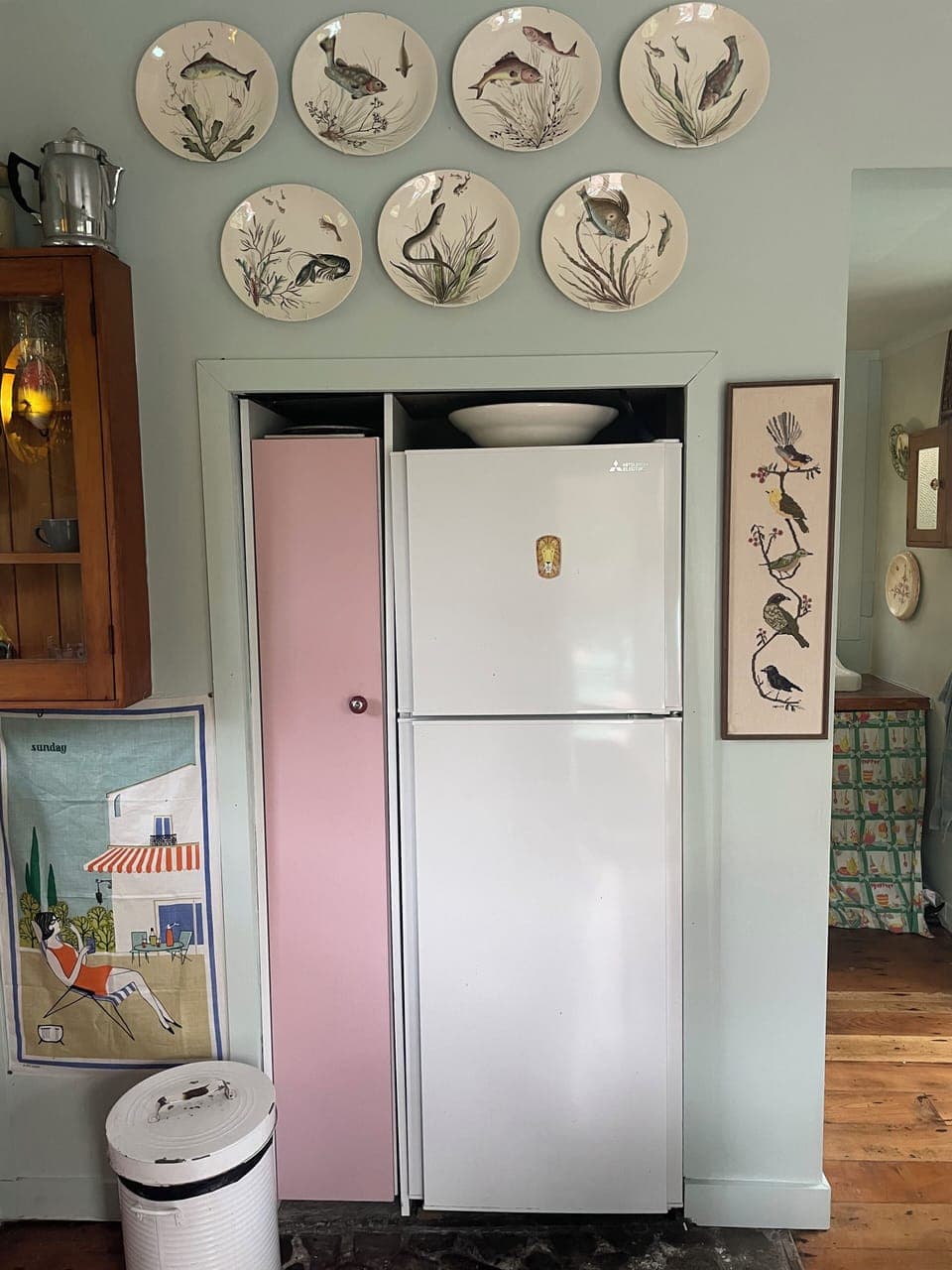 Fridge with small sealed pantry to the left