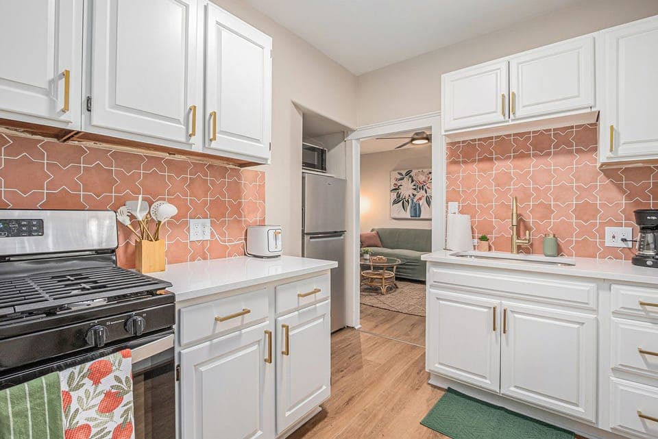 Fully stocked kitchen with cookware and all the essentials