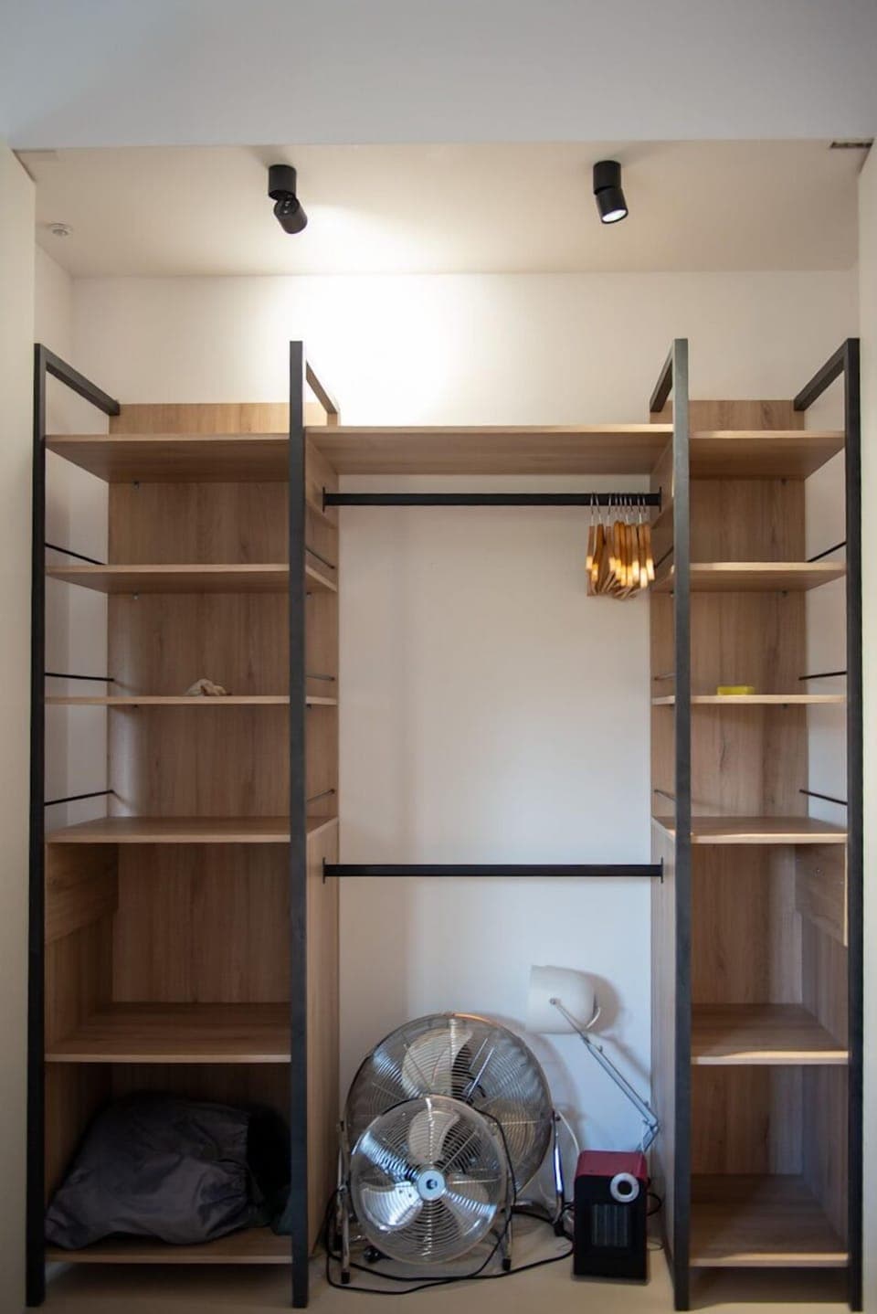 Walk-in wardrobe in the master bedroom