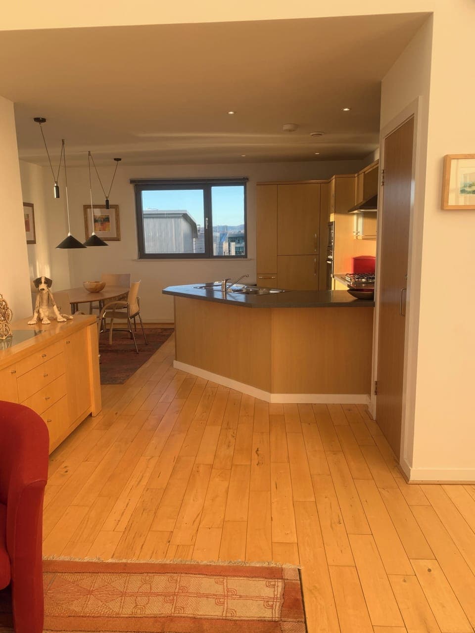 lounge looking towards open plan kitchen