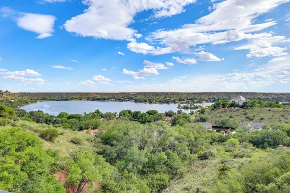 Lake Views | Private Pool w/ Spa | Patio w/ Fireplace & Grills
