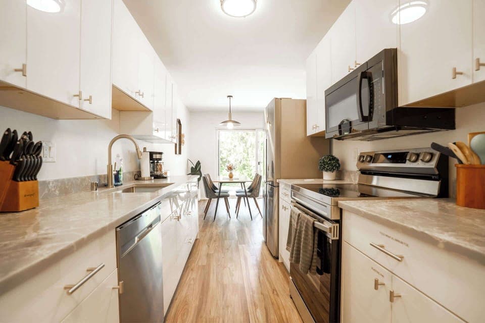 Efficient kitchen space designed for convenience and ease.