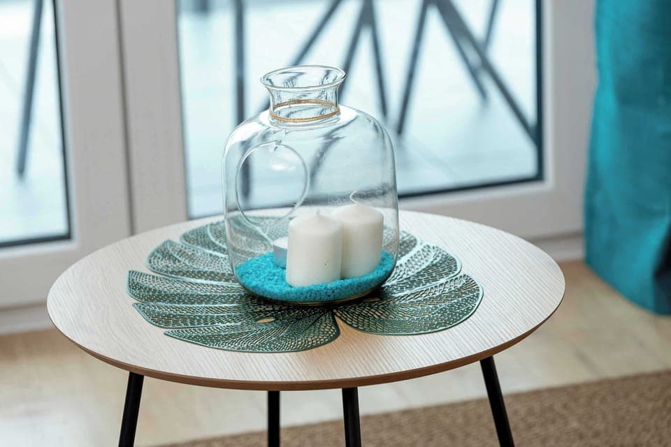 The living room's sleek design is both functional and aesthetically pleasing.