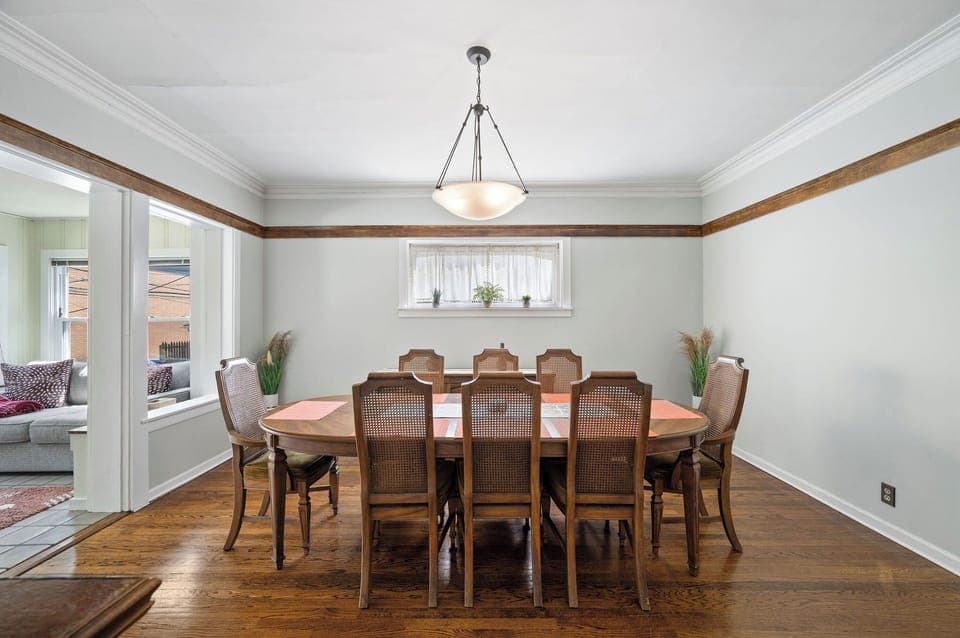 Plenty of space for a large family dinner or small gathering.