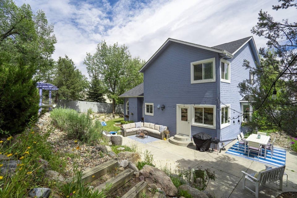 Enjoy the small garden, and the views