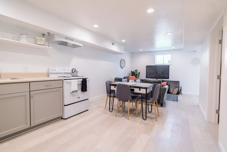 Bright living space is cozy with plenty of natural light