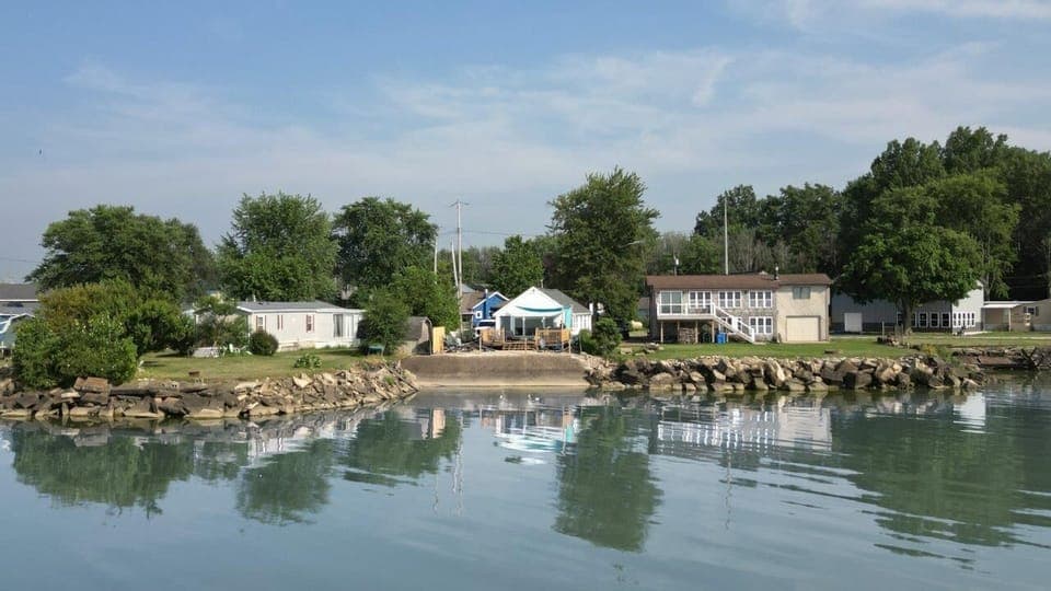 Cottage view from the water. 