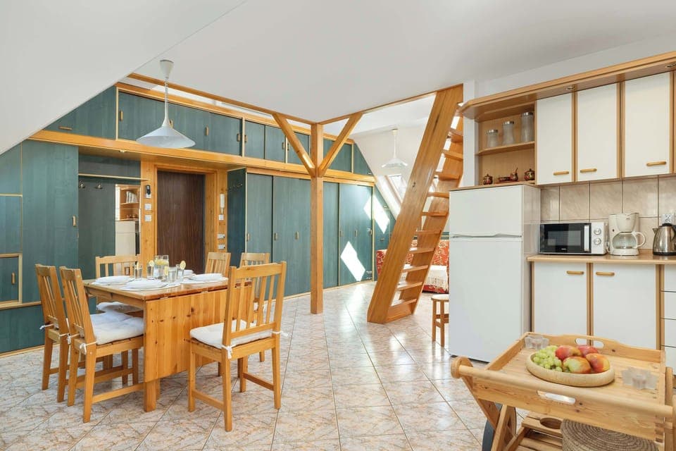 The table is foldable, so you can fold it up and get more space. 