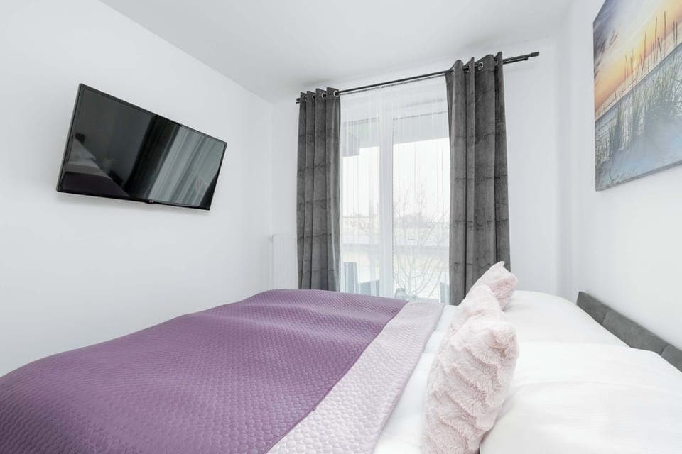 The bedrooms' elegant decor creates a serene and restful environment.