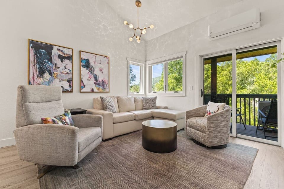 Living Room with Deck Access