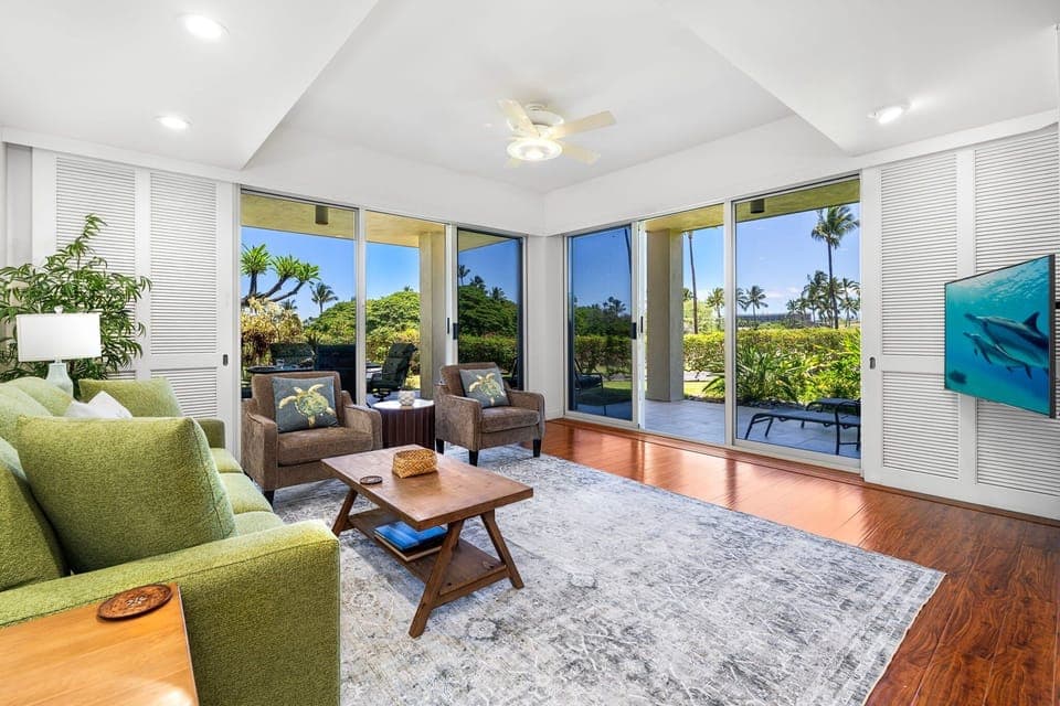 Welcome to Vista Waikoloa A106, a stylish and newly furnished ground-floor condo