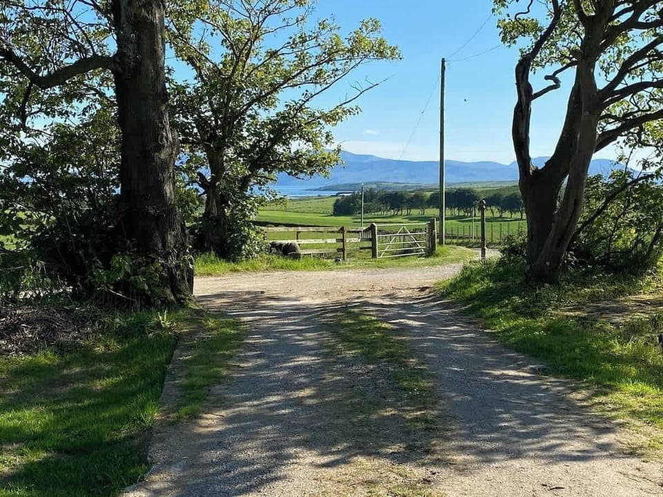 Drive out of property onto the track