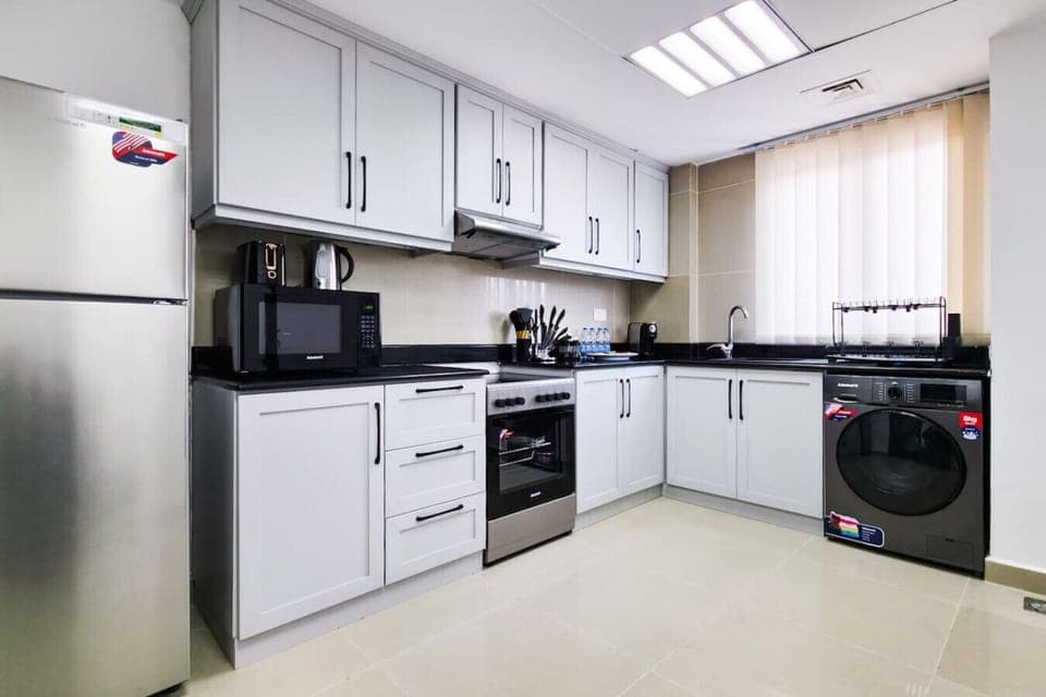 Our fully equipped kitchen has everything you need to whip up delicious meals and create lasting memories.