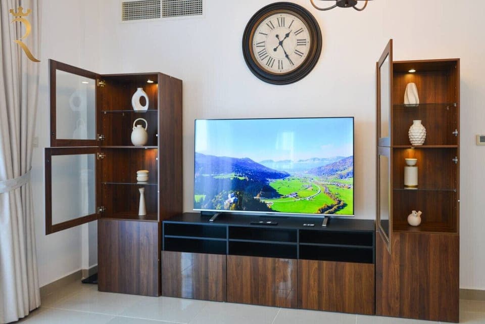 Relax in style with plush sofas and a large HD TV—your perfect spot to unwind after a day of exploring.