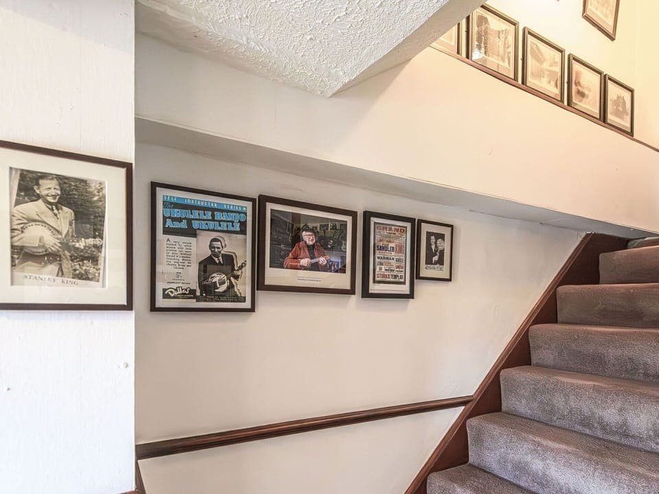 Interior Design, Stairs, Picture Frame, Flooring, Floor, Ceiling, Handrail, Hardwood, Paint, Wood Stain