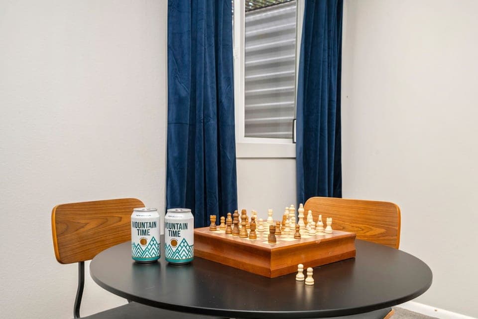Media Room with Foosball Table and Card Table (lower level)