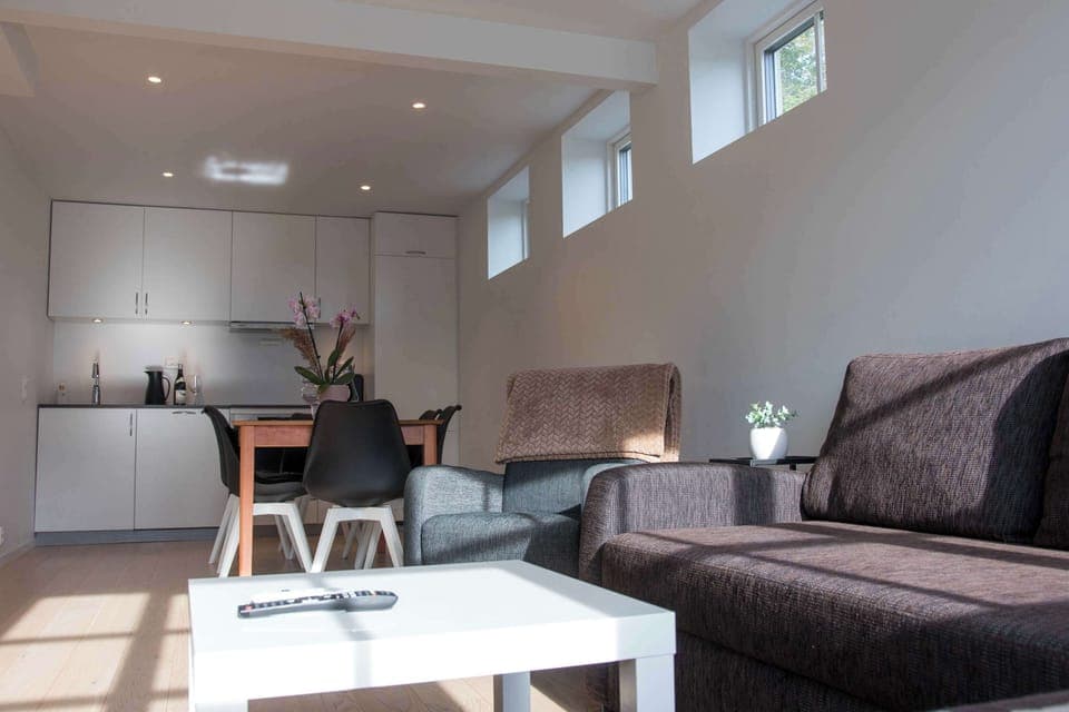 Cozy living space with natural light