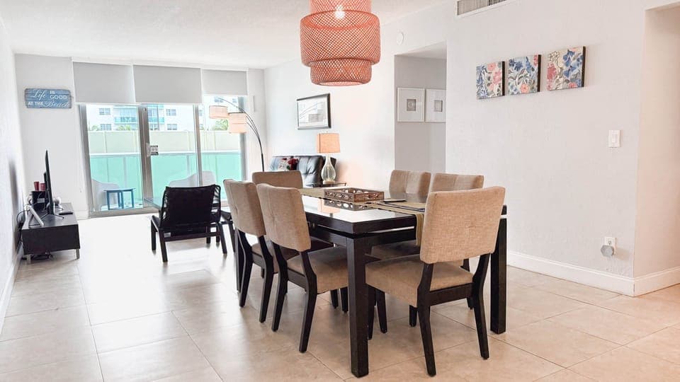 Dining room and living room