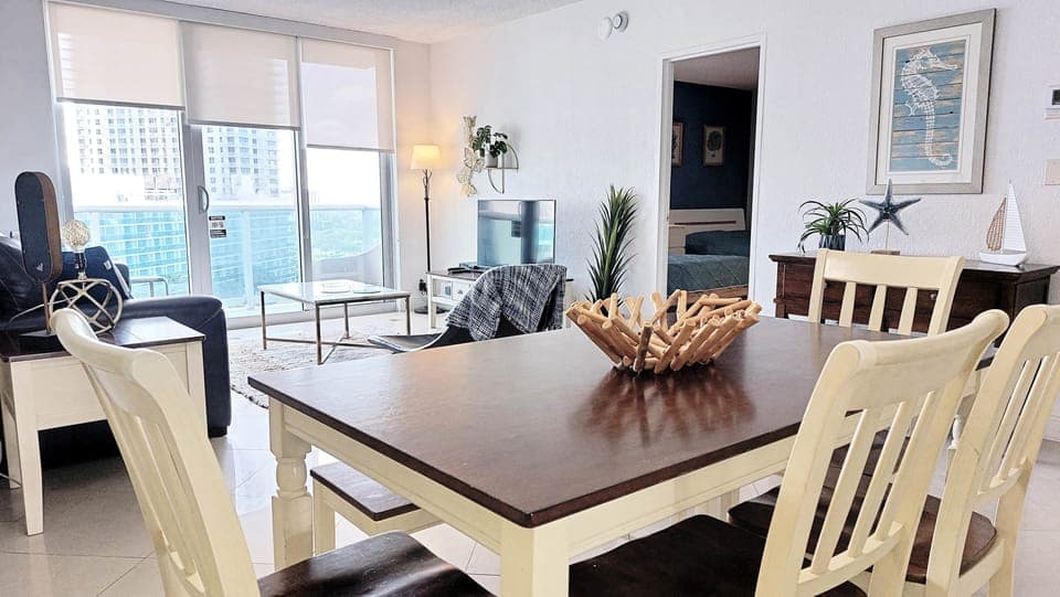 Dining room and living room