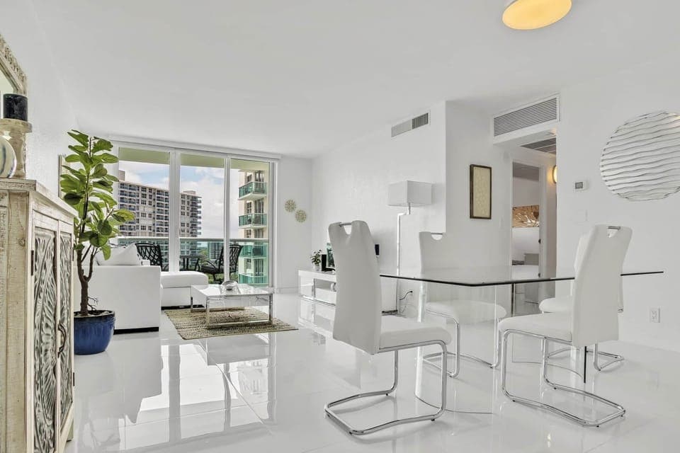 dining room and living room