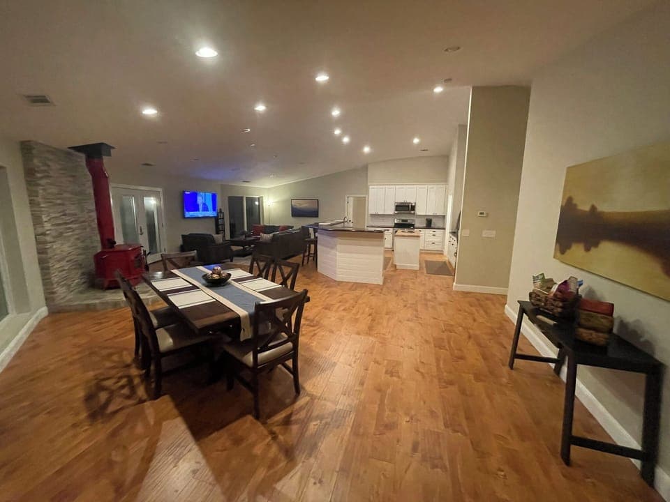 Huge open living, dining, kitchen space!