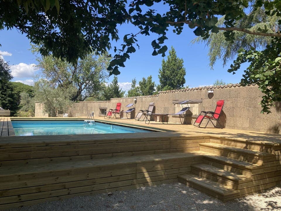 Swimming Pool, Composite Material, Leisure, Resort, Shade, Outdoor Furniture, Backyard, Design, Landscaping, Water Feature