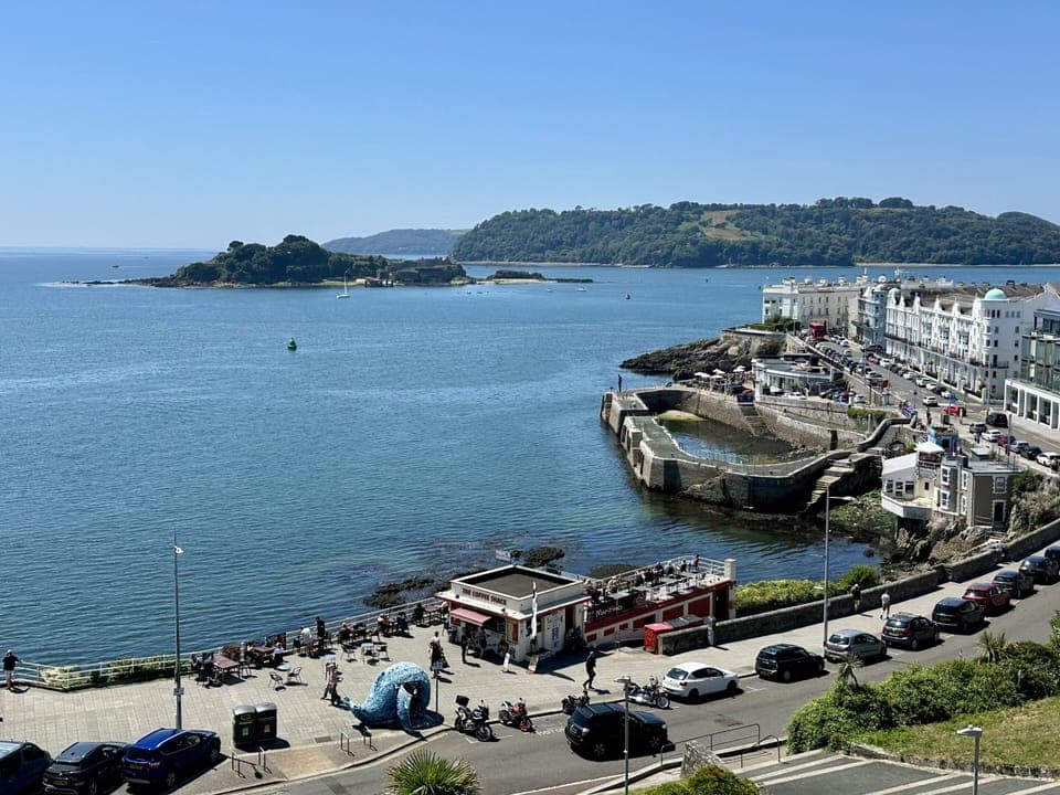 View of Drakes Island from Plymouth Hoe