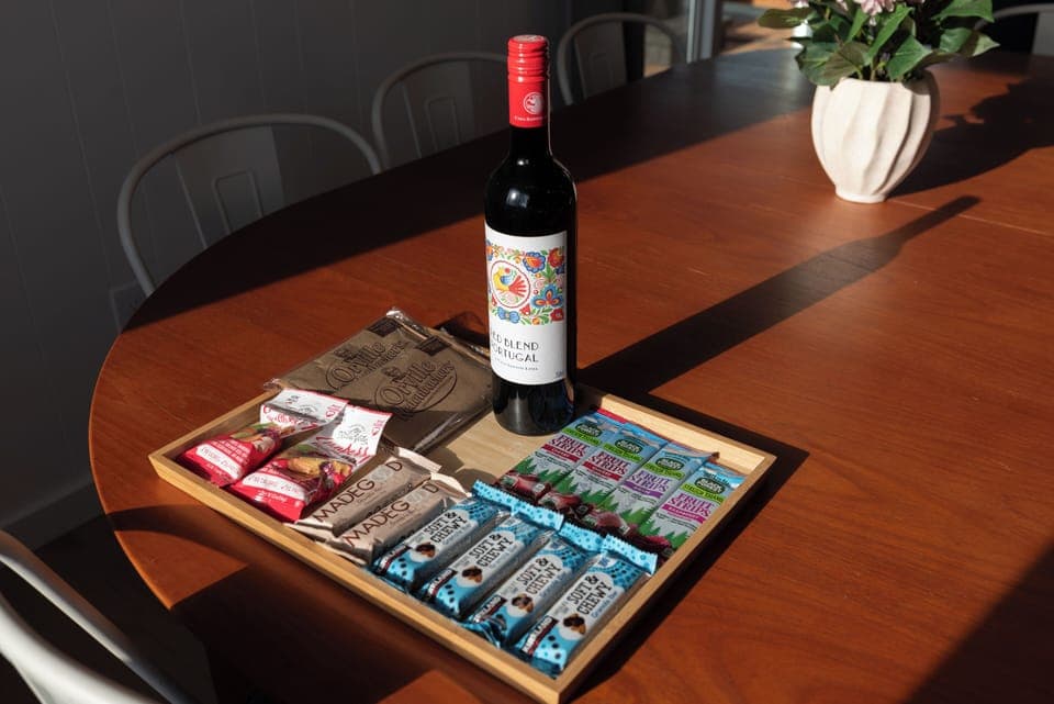 Welcome tray as a special treat for guests upon arrival.